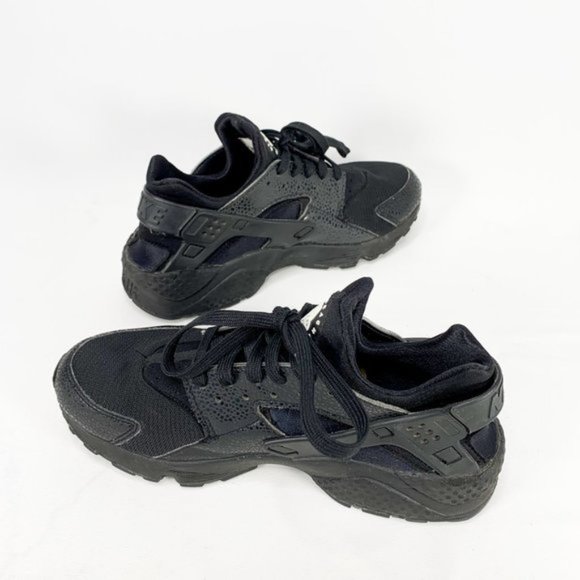 NIKE Men's Air Huarache Black/Black Sneakers - Picture 10 of 13